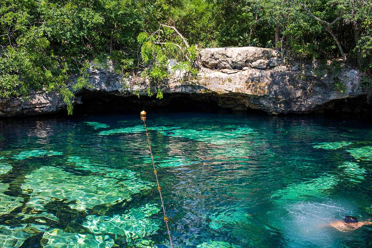 Encuentra este cenote cerca de Cancún