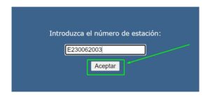 Introduzca el numero de estación de Polcfdi