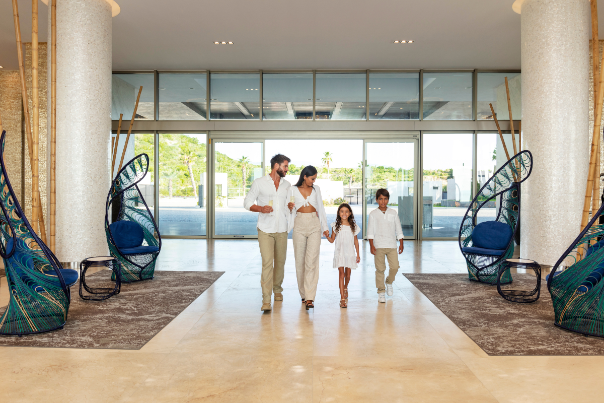 family-at-garza-blanca-cabo-lobby