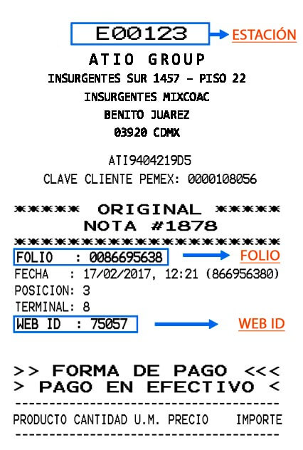 Ticket de compra de gasolineras Gasislo