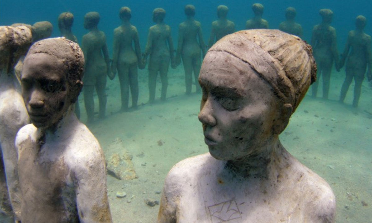museo submarino de esculturas de arte