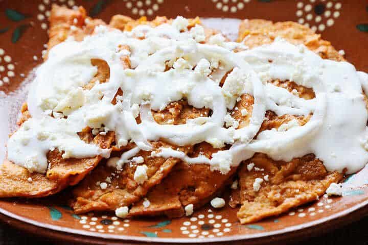 Plato de auténticas enchiladas Potosinas.