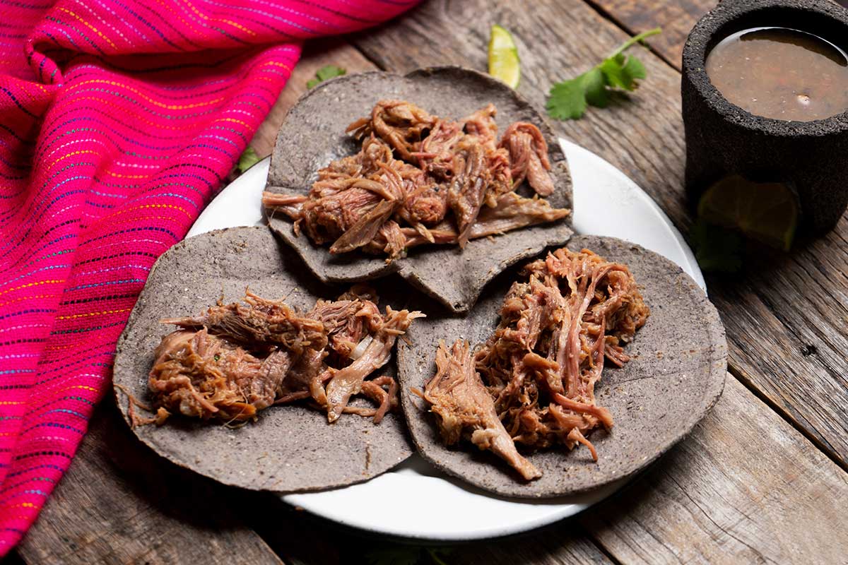 tacos de barbacoa en Tacos Los Parejas Cancun